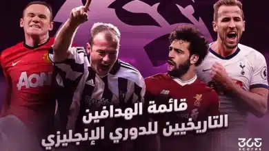 ترتيب الهداف التاريخي للدوري الإنجليزي - مركز محمد صلاح