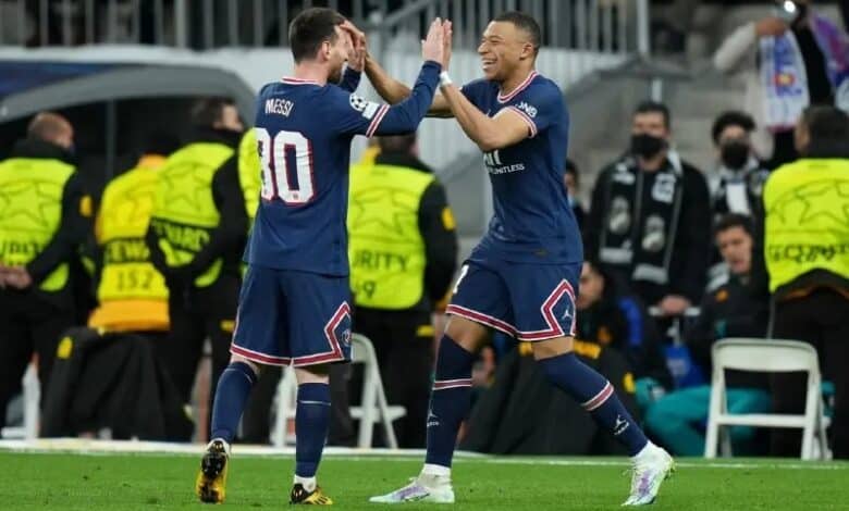 كيليان مبابي - ليونيل ميسي - باريس سان جيرمان (المصدر:Gettyimages)