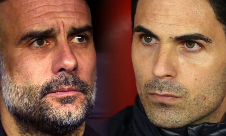 ميكيل أرتيتا - بيب جوارديولا (المصدر:Gettyimages)