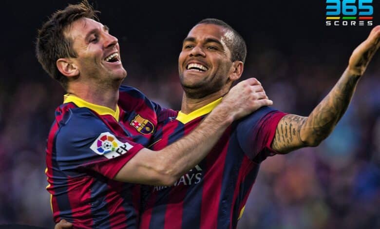 داني ألفيس - ليونيل ميسي (المصدر:Gettyimages)