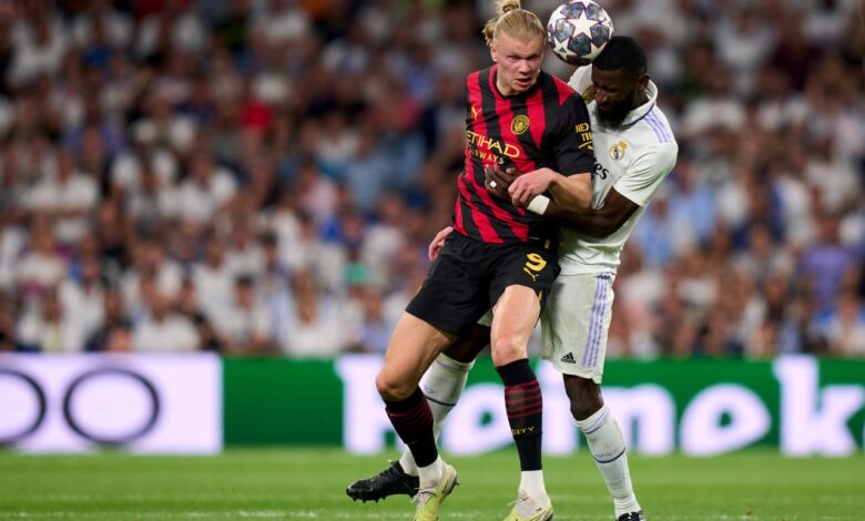 أنطونيو روديجر - إيرلينج هالاند (مانشستر سيتي ضد ريال مدريد) - Gettyimages