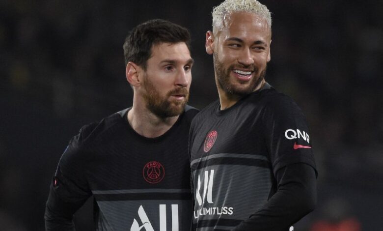 نيمار - ليونيل ميسي - باريس سان جيرمان (المصدر:Gettyimages)