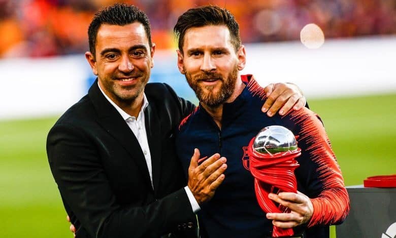 ليونيل ميسي - تشافي هيرنانديز (المصدر:Gettyimages)