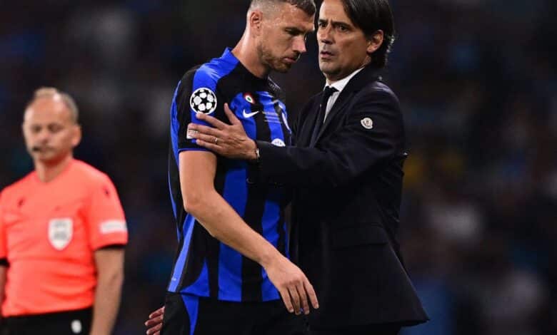 سيموني إنزاجي وإدين دجيكو - إنتر ميلان (المصدر:Gettyimages)