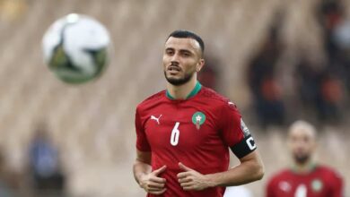 يوسف بلعمري - رومان سايس - منتخب المغرب - (المصدر:Gettyimages)