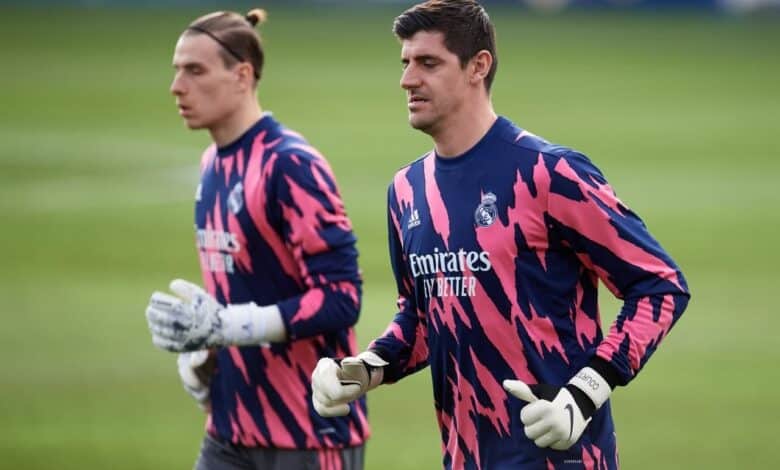 أندري لونين وتيبو كورتوا - ريال مدريد (المصدر:Gettyimages)