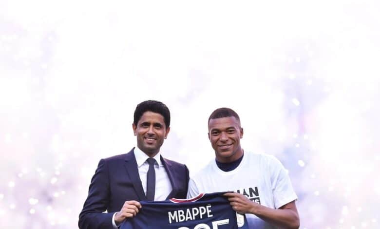 كيليان مبابي - ناصر الخليفي (المصدر:Gettyimages)