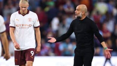 بيب جوارديولا - إرلينج هالاند - مانشستر سيتي (المصدر:Gettyimages)