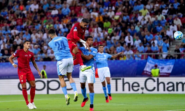 يوسف النصيري - إشبيلية ضد مانشستر سيتي (المصدر:Gettyimages)