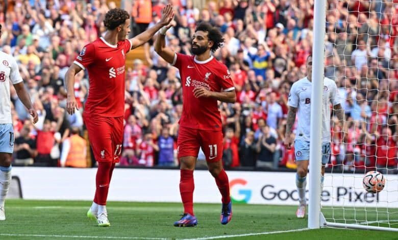 محمد صلاح - القنوات الناقلة لمباراة ليفربول (المصدر:Gettyimages)