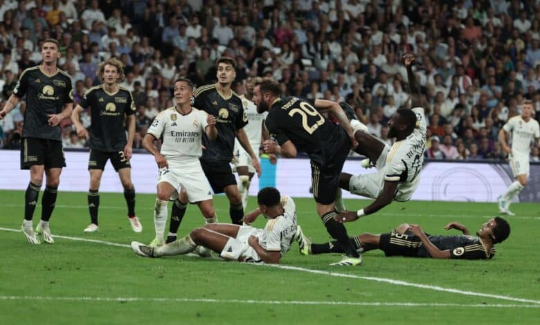 أنطونيو روديجر - لوكاس فاسكيز - جود بيلينجهام - ريال مدريد (المصدر:Gettyimages)