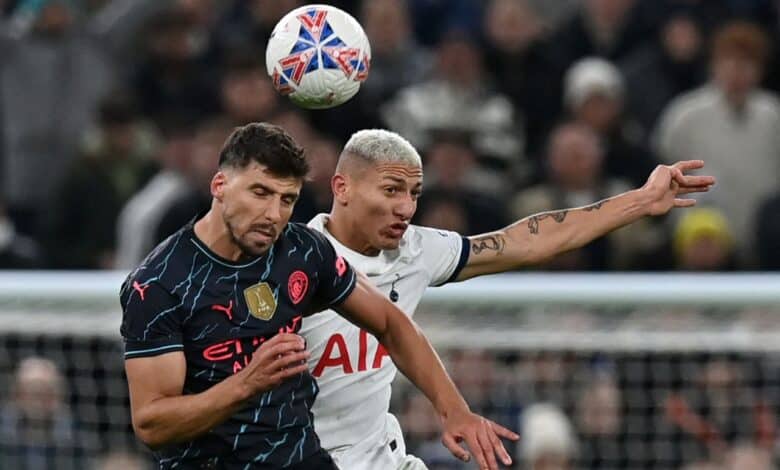 مانشستر سيتي ضد توتنهام (المصدر:Gettyimages)