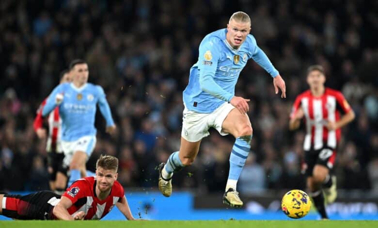 إرلينج هالاند - مانشستر سيتي ضد برينتفورد - مباريات مانشستر سيتي