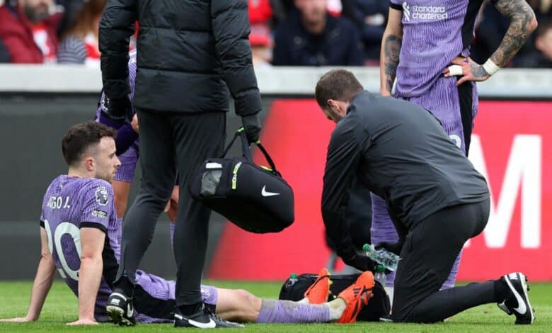 إصابة جوتا - ليفربول ضد برينتفورد