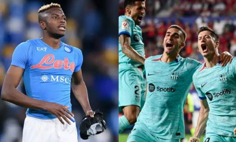 برشلونة ضد نابولي