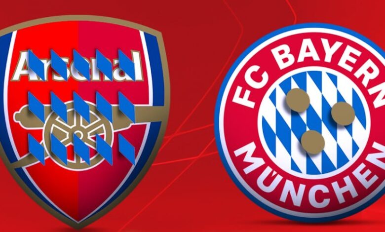 القنوات الناقلة لمباراة أرسنال ضد بايرن ميونخ
