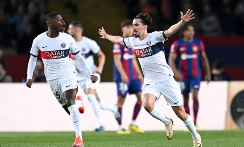 باريس سان جيرمان ضد برشلونة