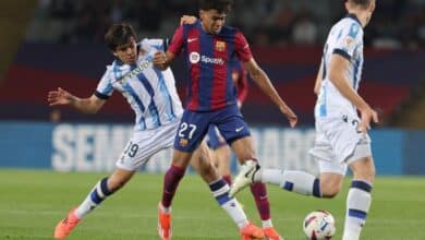 تشكيل برشلونة ضد ريال سوسيداد بالجولة 20 في الدوري الإسباني 2025-26