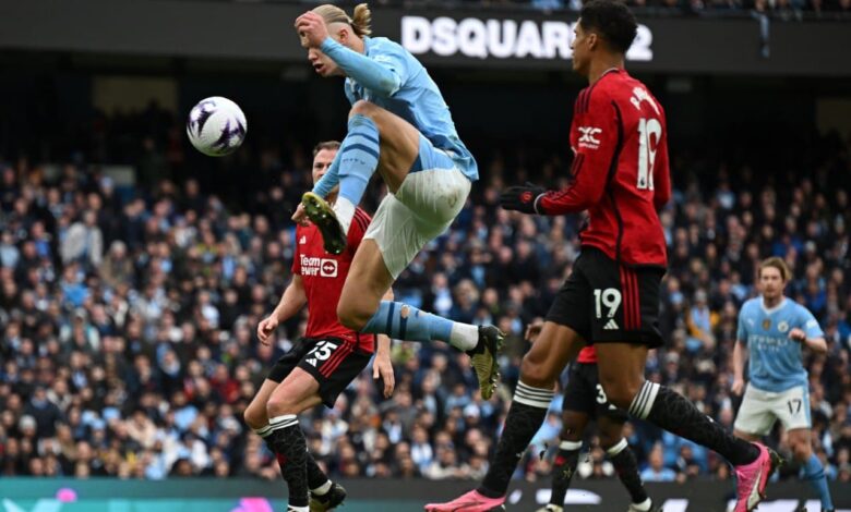 القنوات الناقلة لمباراة مانشستر سيتي ضد مانشستر يونايتد