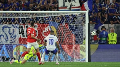 Mbappe broke his nose in France's first game of Euro 2024!