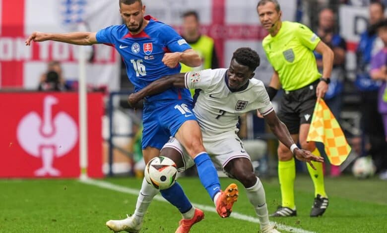 أهداف مباراة إنجلترا ضد سلوفاكيا في يورو 2024