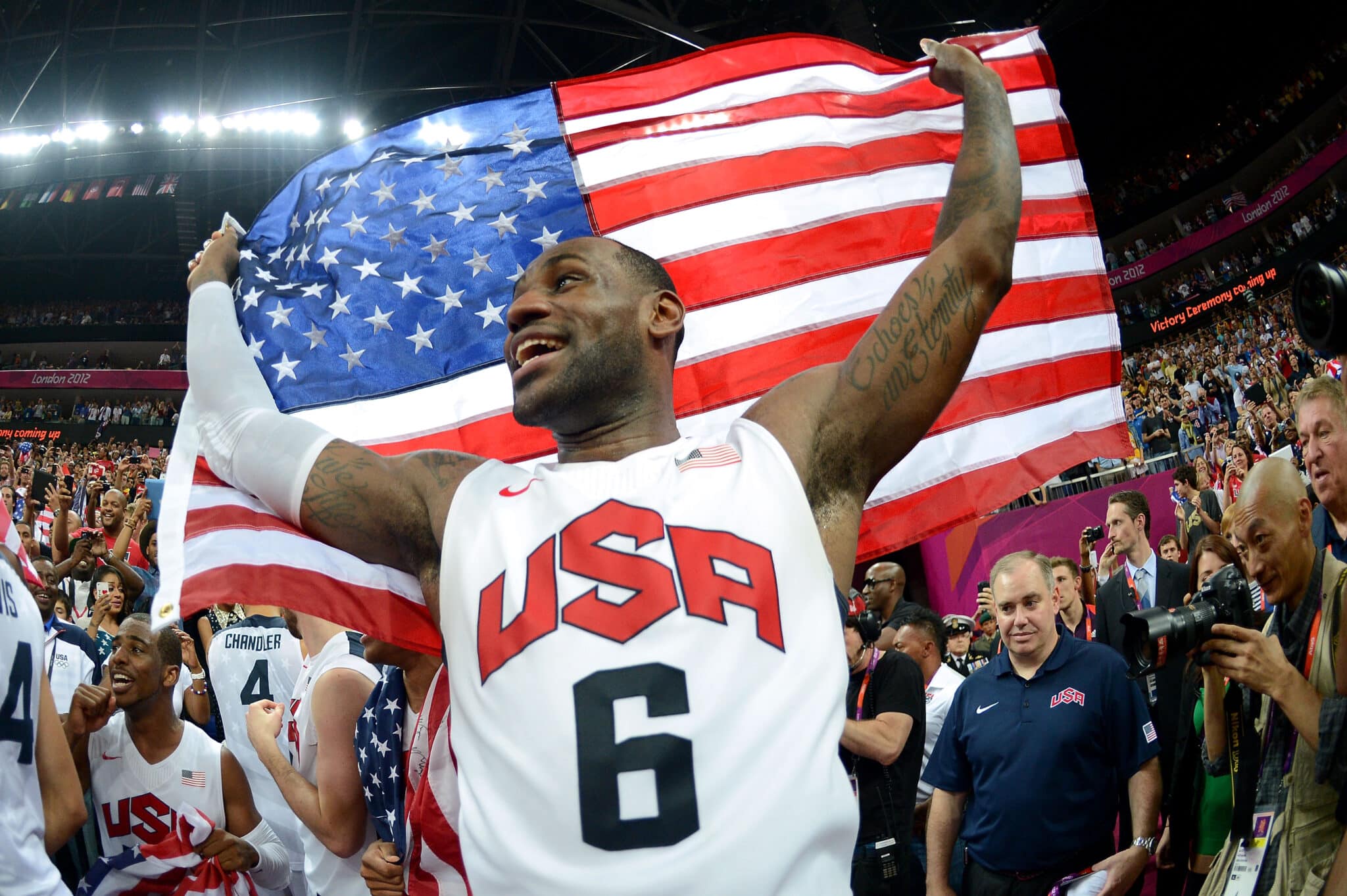 LeBron James #6 of Team USA