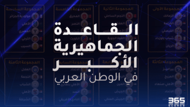 القاعدة الجماهيرية الأكبر في العالم العربي