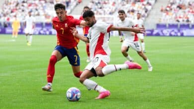 منتخب مصر الأولمبي - مصر ضد إسبانيا - إبراهيم عادل (المصدر:Gettyimages)
