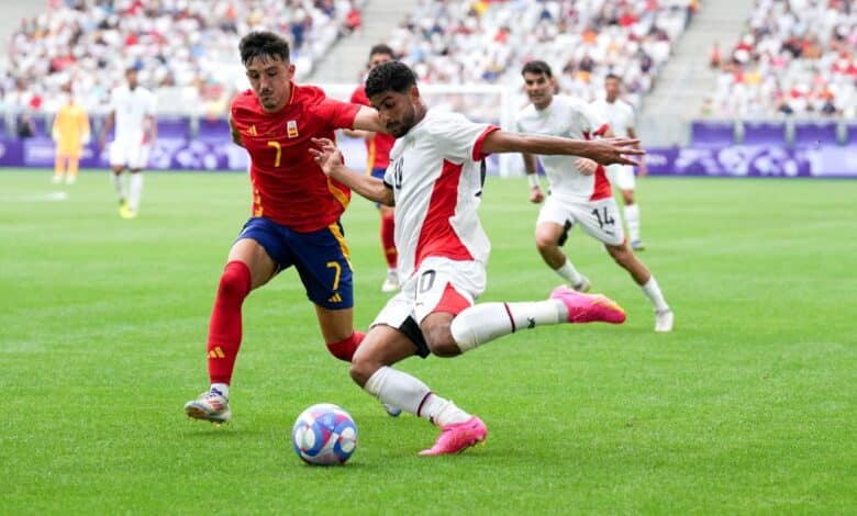منتخب مصر الأولمبي - مصر ضد إسبانيا - إبراهيم عادل (المصدر:Gettyimages)