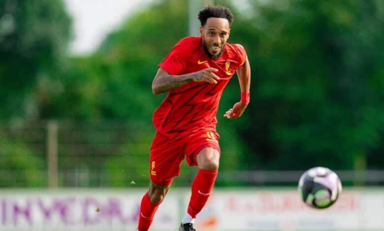 بيير إيميريك أوباميانج - (صورة من الحساب الرسمي لنادي القادسية السعودي على إكس)