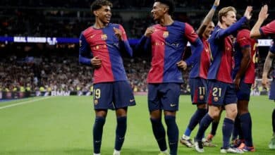 برشلونة - لامين يامال - أليخاندرو بالدي - (المصدر:Gettyimages)