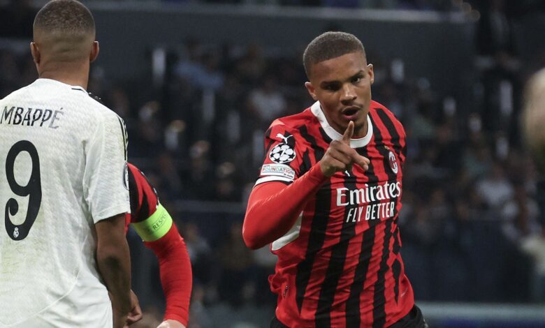 مالك ثياو - كيليان مبابي - ريال مدريد ضد ميلان - (المصدر:Gettyimages)