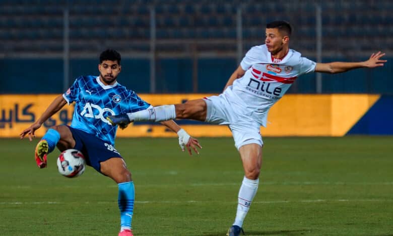 محمد شحاتة - إبراهيم عادل - الزمالك ضد بيراميدز