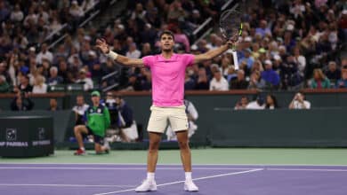 Carlos Alcaraz of Spain in Indian Wells, California.