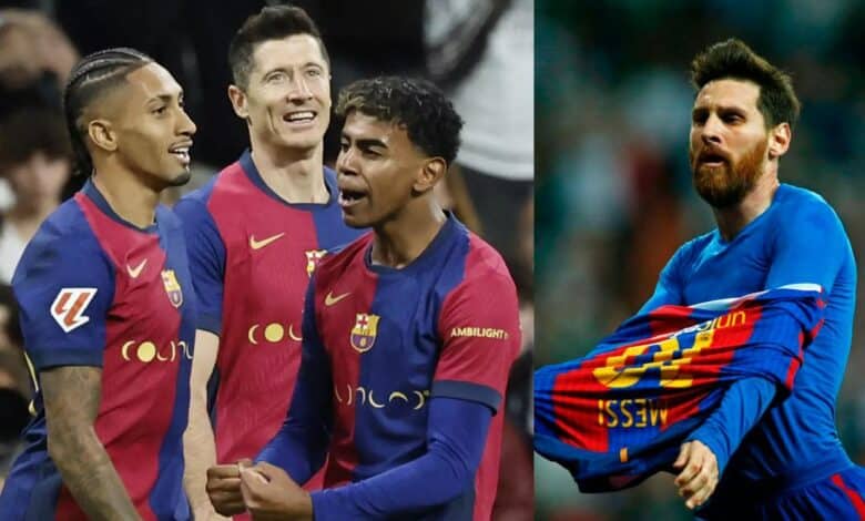 ليونيل ميسي - برشلونة - لامين يامال - (المصدر: Getty images)