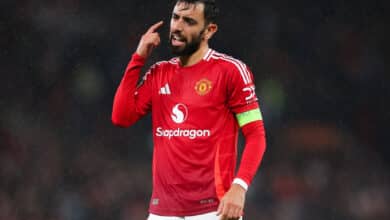 Bruno Fernandes of Manchester United during the UEFA Europa League 2024/25 League
