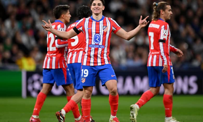 جوليان ألفاريز - ريال مدريد ضد أتلتيكو مدريد المصدر ( GettyImages )