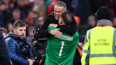 لويس إنريكي - جيجي دوناروما - باريس سان جيرمان ضد ليفربول (المصدر:Gettyimages)