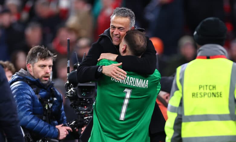 لويس إنريكي - جيجي دوناروما - باريس سان جيرمان ضد ليفربول (المصدر:Gettyimages)