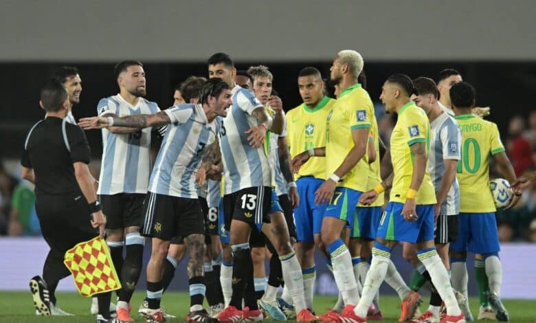 الأرجنتين ضد البرازيل - المصدر : Getty images