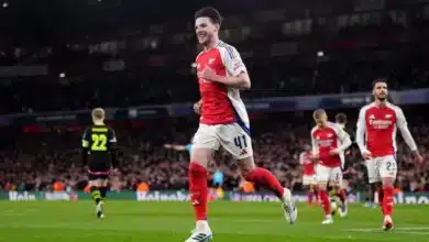 ديكلان رايس - تشكيل أرسنال ضد نيوكاسل يونايتد