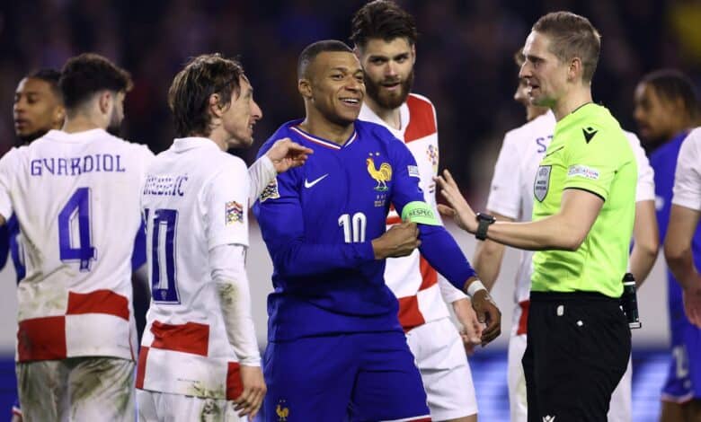 كيليان مبابي - لوكا مودريتش - فرنسا ضد كرواتيا - ربع دوري أمم أوروبا 2025