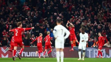 راسموس هويلوند - كريستيانو رونالدو - الدنمارك ضد البرتغال