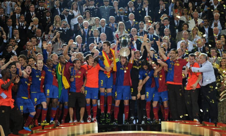 برشلونة بطلًا لدوري أبطال أوروبا 2009 (المصدر:Gettyimages)