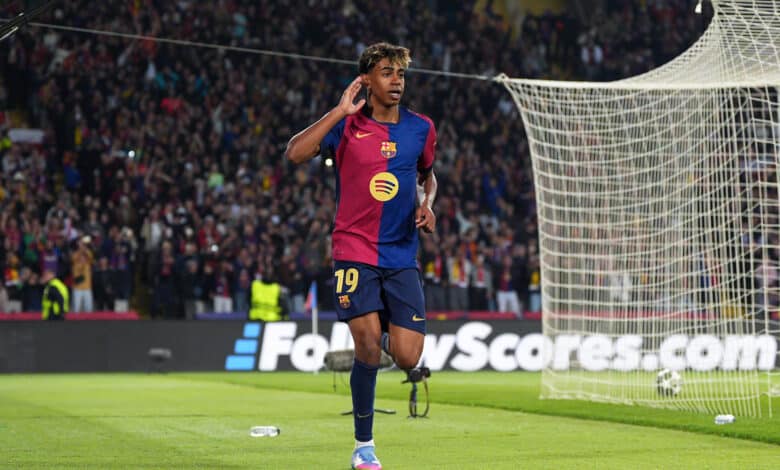 لامين يامال - برشلونة ضد دورتموند ( المصدر Getty images)