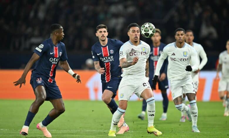 مورجان روجرز - ماركوس راشفورد - باريس سان جيرمان ضد أستون فيلا