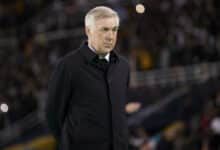 Carlo Ancelotti, Manager of Real Madrid looks on prior to the FIFA Club World Cup Morocco 2022 Semi Final match between Al Ahly v Real Madrid CF