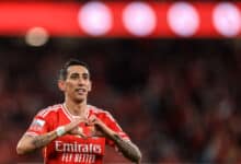 Angel Di Maria celebrates