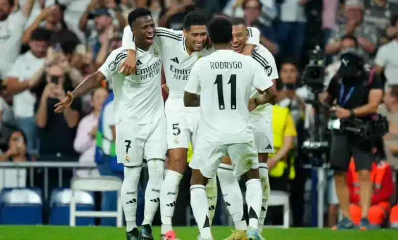 رودريجو جوس - كيليان مبابي - بيلينجهام - فينيسيوس جونيور - ريال مدريد (المصدر:Gettyimages)