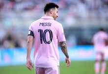 FORT LAUDERDALE, FLORIDA - JULY 25: Lionel Messi #10 of Inter Miami CF looks on in the first half during the Leagues Cup 2023 match between Inter Miami CF and Atlanta United at DRV PNK Stadium on July 25, 2023 in Fort Lauderdale, Florida.